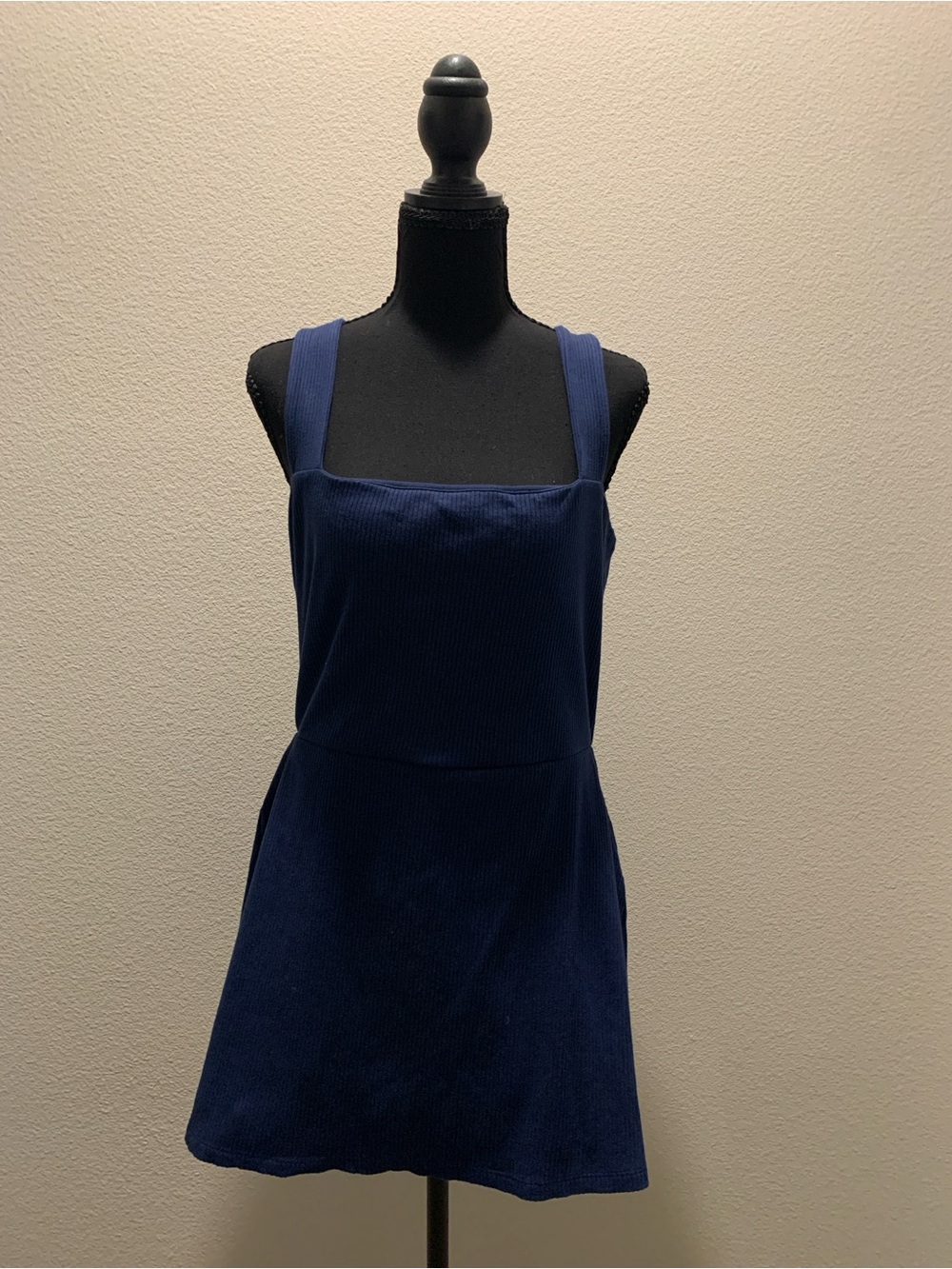 PINK Victoria’s Secret Deep Blue Square-Neck Mini Dress/Shorts (Size XL)